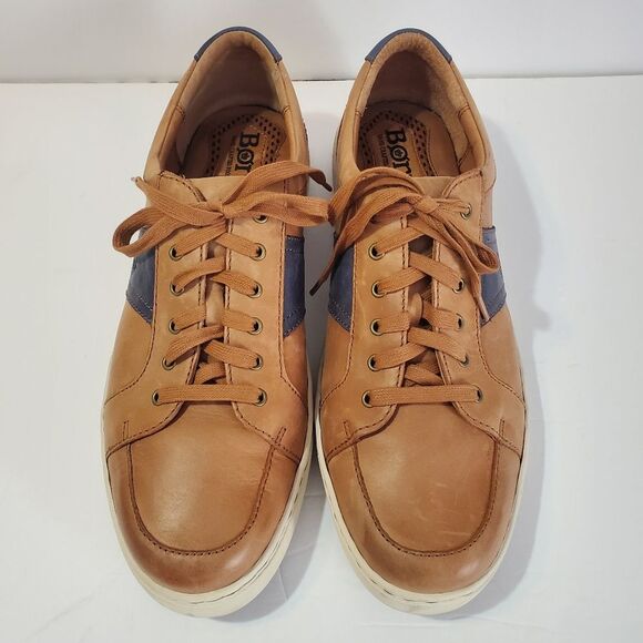 Born Mens Leather Baum Sneakers Size 13 Neutral - Picture 2 of 13